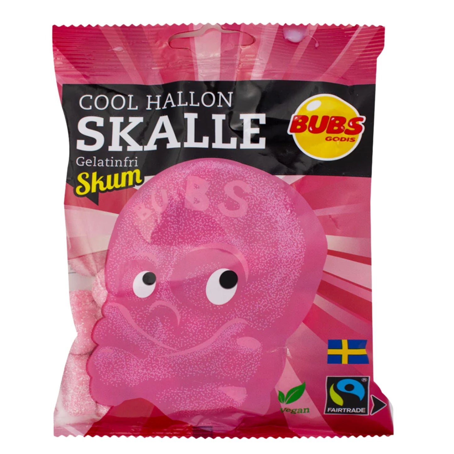 Bubs Cool Raspberry Foam Skulls - 90g - Firdos Market feat. Candiholic