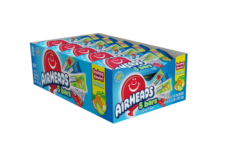 airheads, 5 bars, limited flavor, citrus