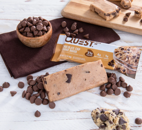 Chocolate Chip Cookie Dough Protein Bar, High Protein, Cookie Dough