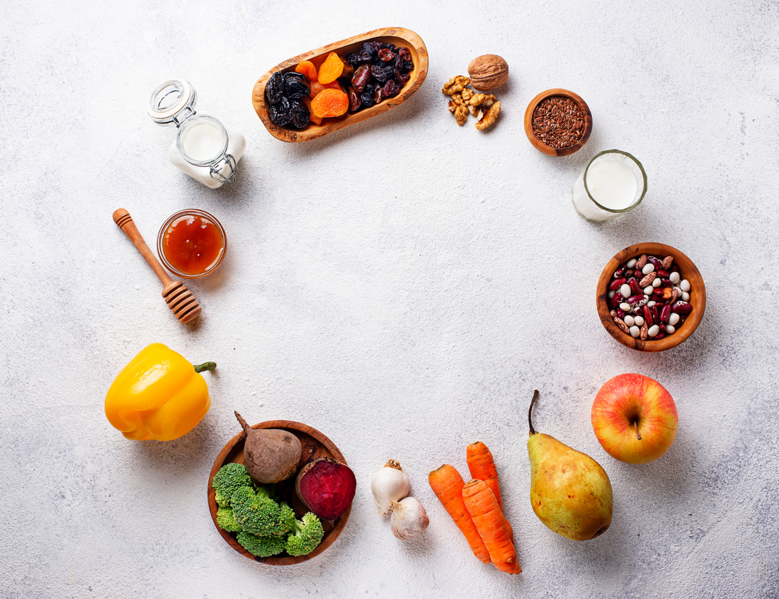 image of healthy balanced food - raisins