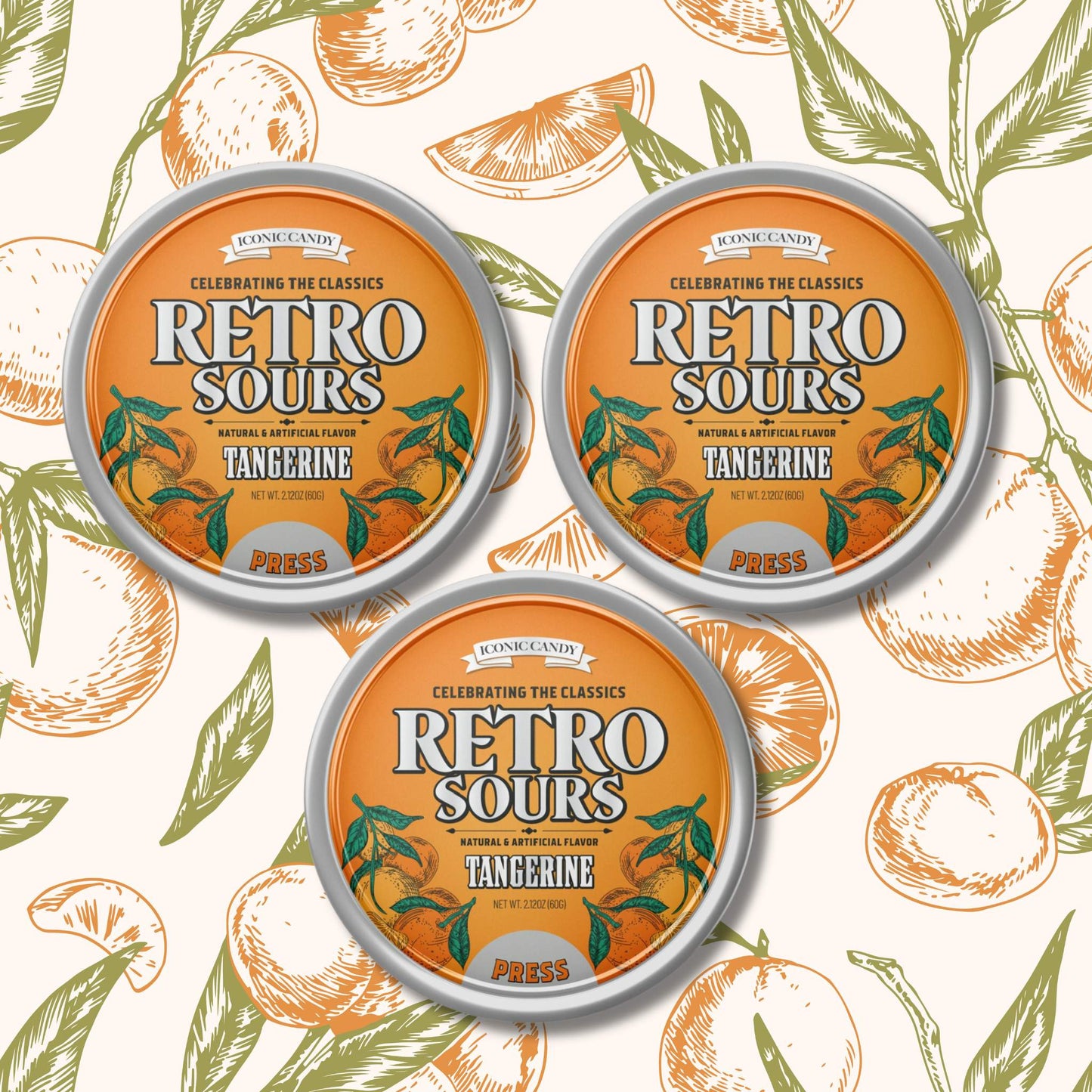 retro sours orange, tangerine, citrus, altoid sour, nostalgic candy, 