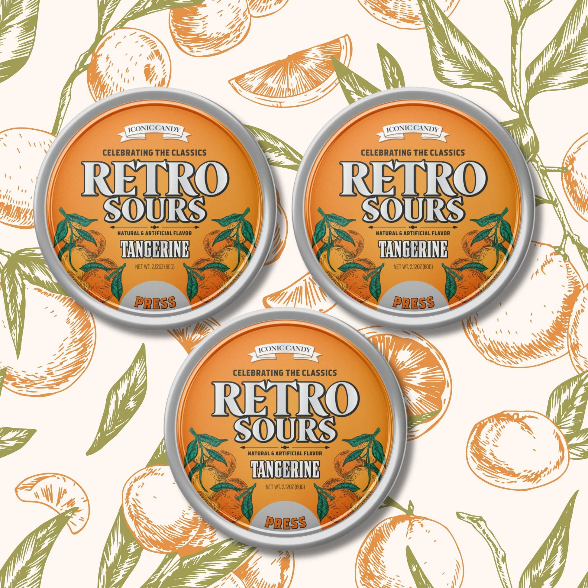 retro sours orange, tangerine, citrus, altoid sour, nostalgic candy, 