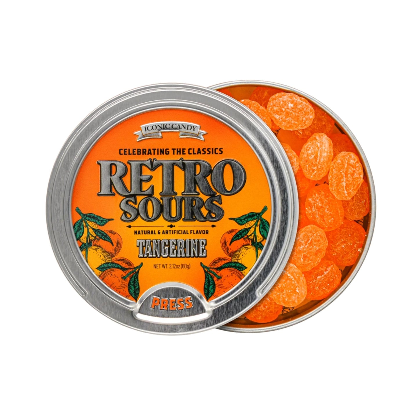 retro sours orange, tangerine, citrus, altoid sour, nostalgic candy, 