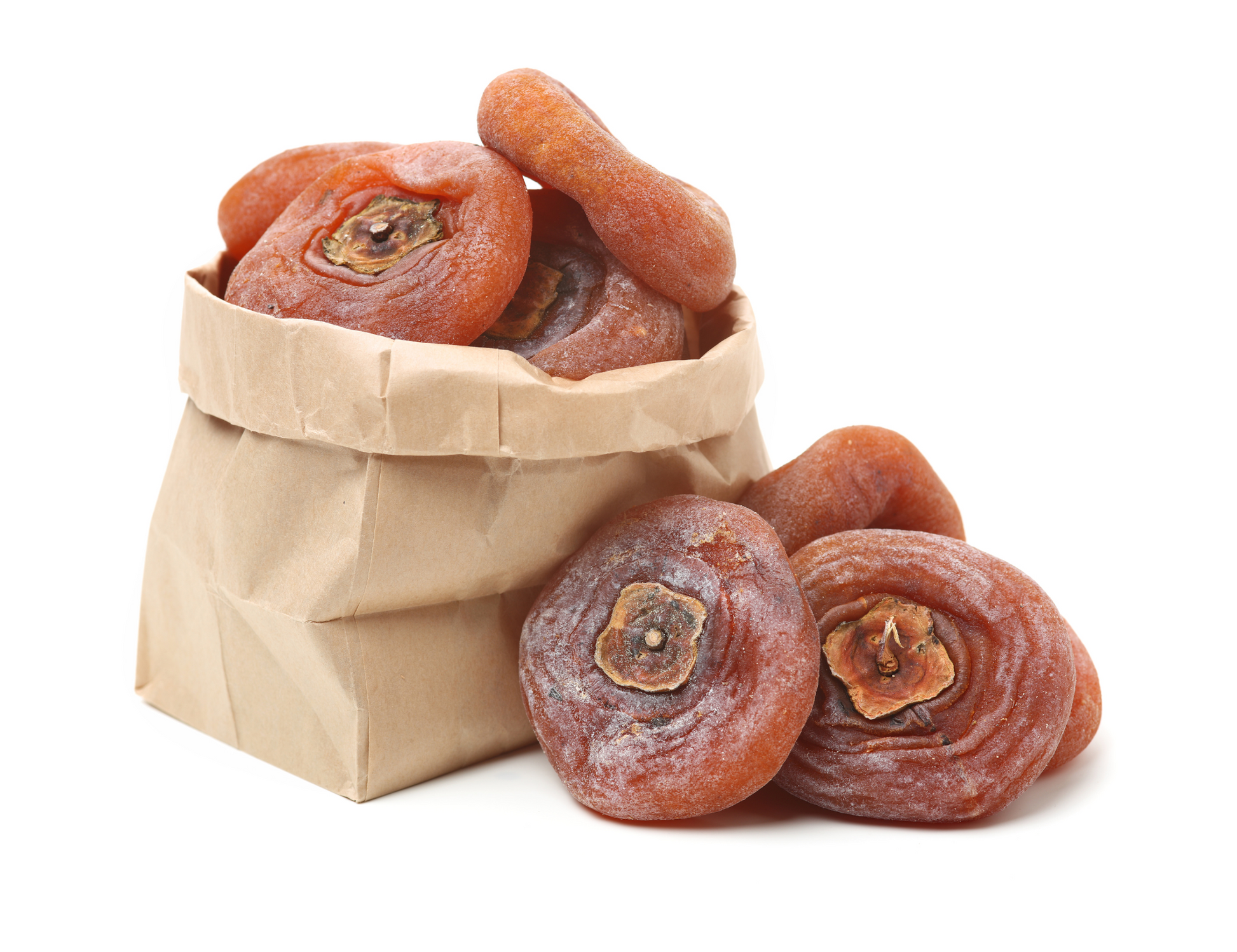 Freshly packed organic dried persimmons in resealable packaging – gluten-free, vegan, and rich in natural sweetness